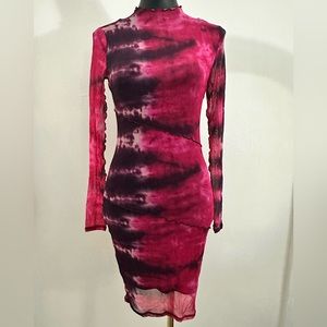 Pink tie dye Guess dress